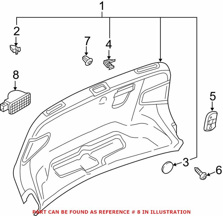 Audi Courtesy Light 8J0947409B